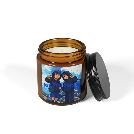 Scented Soy Candle - "Are You Sure?!" (4 oz, amber jar) | BTS Bangtan Sonyeondan, AYS2, 3 fragrances plus unscented options