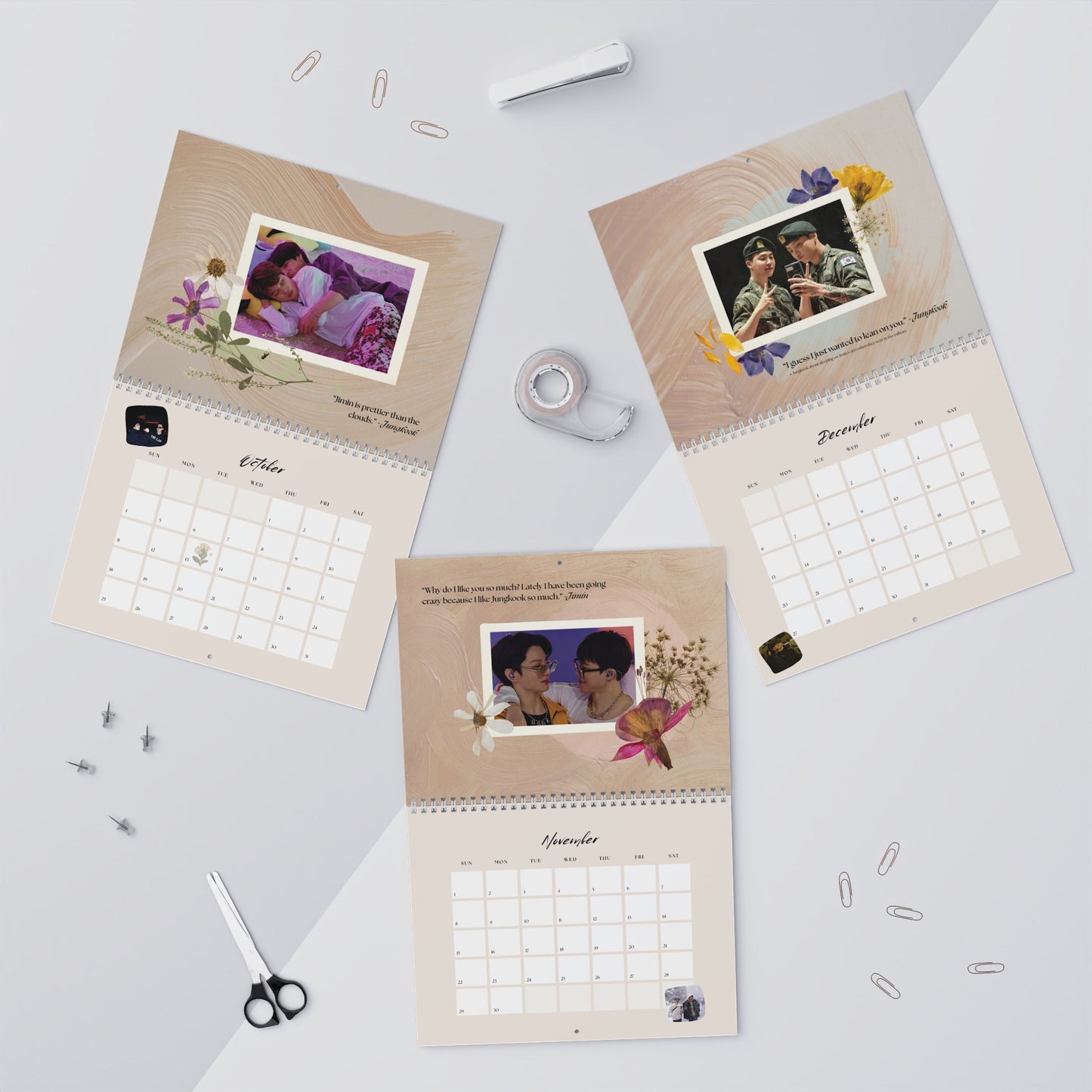 BTS Jimin Jungkook 2026 Wall Calendar | Jikook, Kookmin, Bangtan Sonyeondan