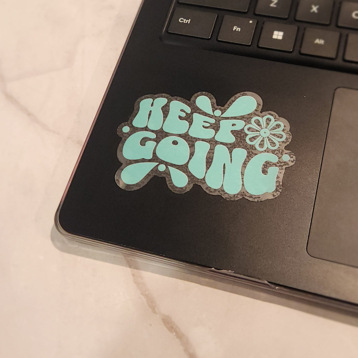 Keep Going Sticker (3", clear vinyl)
