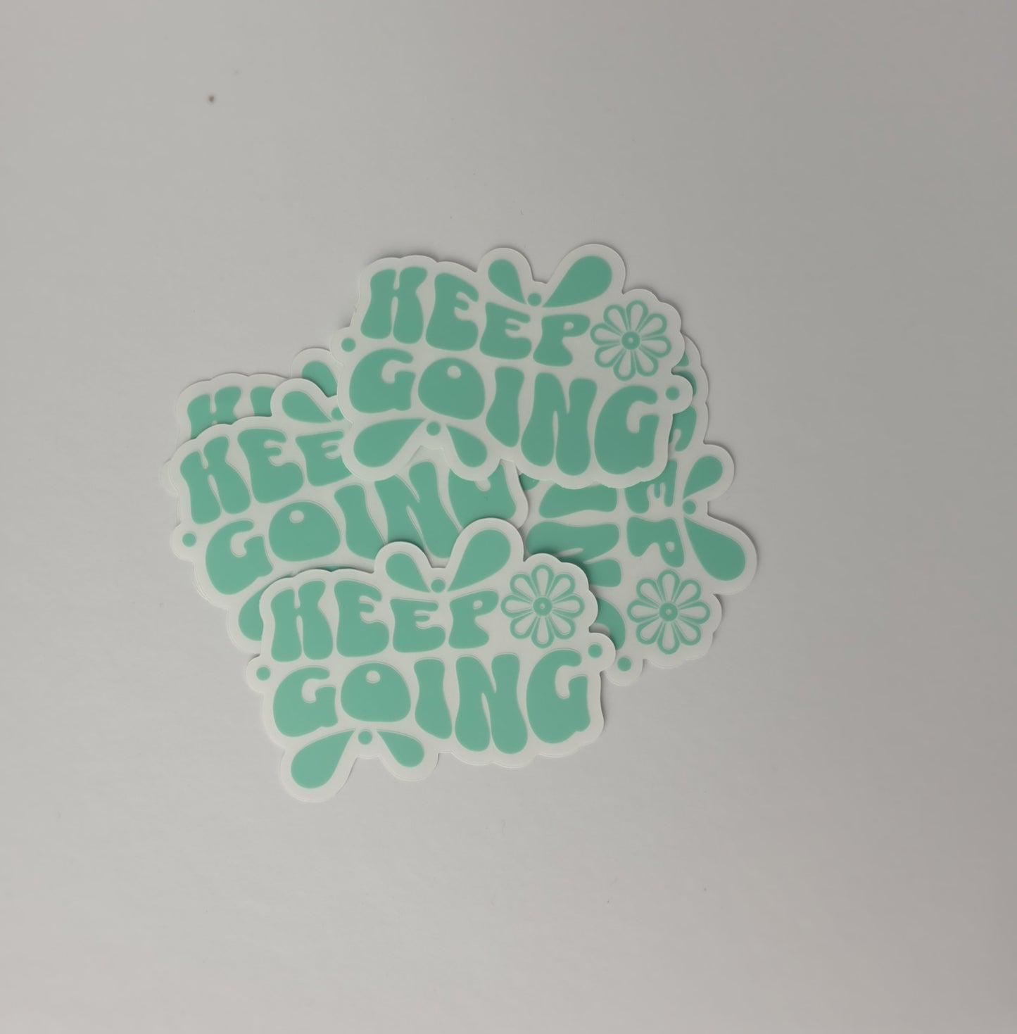 Keep Going Sticker (3", clear vinyl)