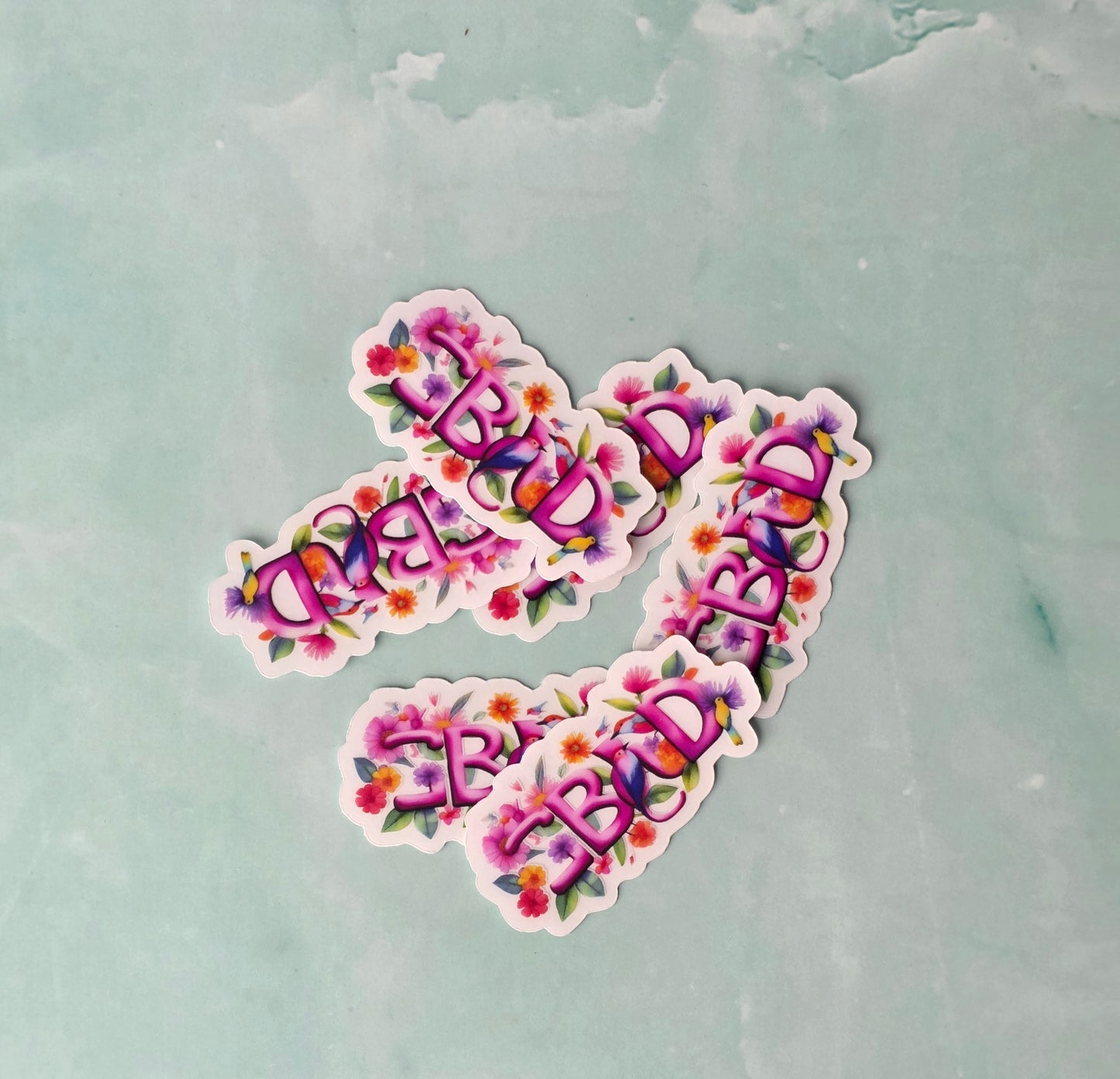 GBAD Floral Bird Sticker