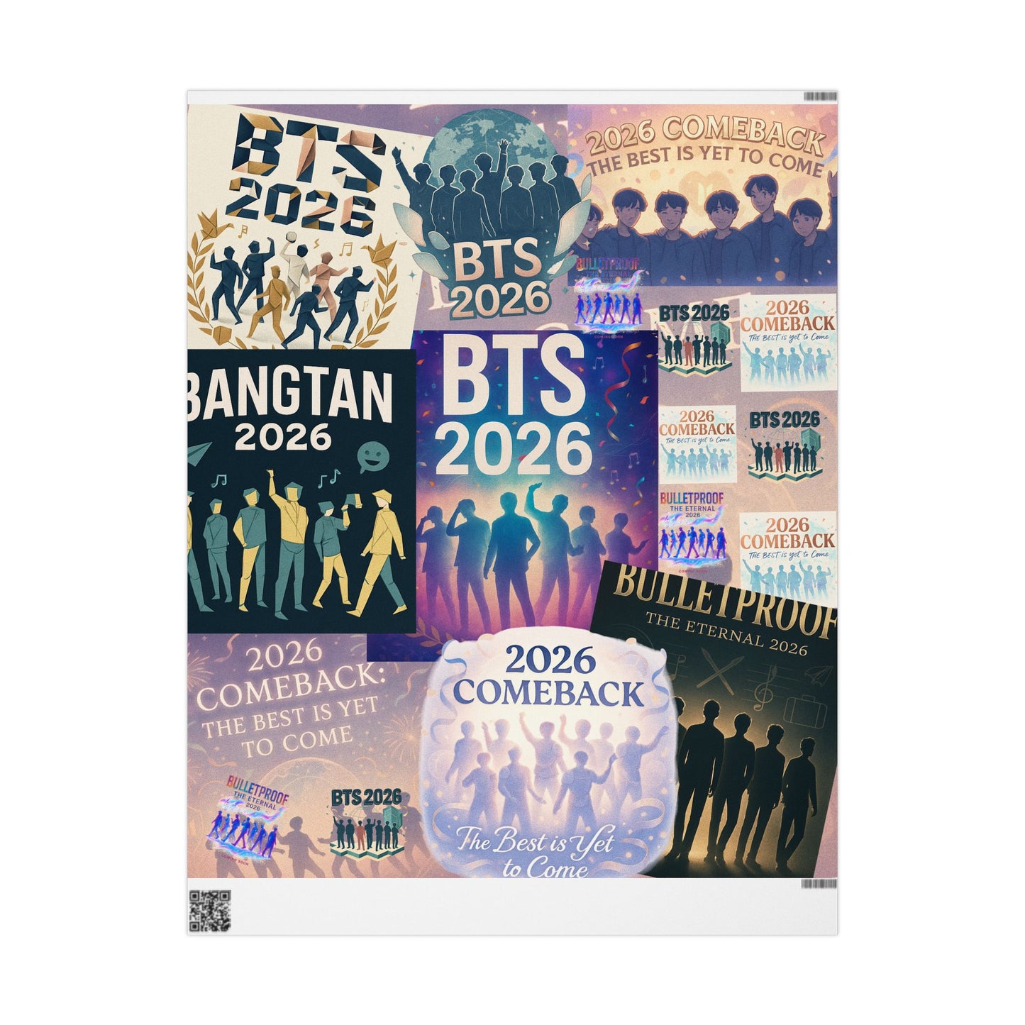 Gift Wrapping Paper - 2026 BTS Comeback Posters Design | Bangtan Sonyeondan | Seasonal, gift giving, K-pop fan, Army gift