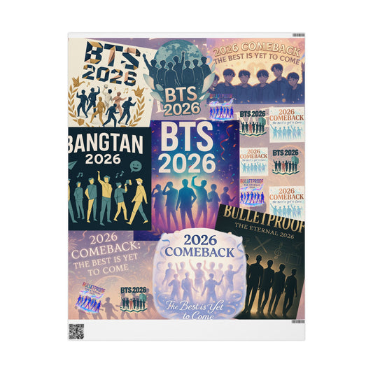 Gift Wrapping Paper - 2026 BTS Comeback Posters Design | Bangtan Sonyeondan | Seasonal, gift giving, K-pop fan, Army gift
