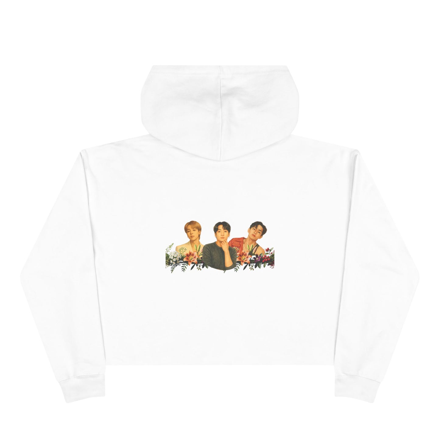 Long-sleeve Crop Hoodie: BTS Maknae Beauty Line - Floral Tribute