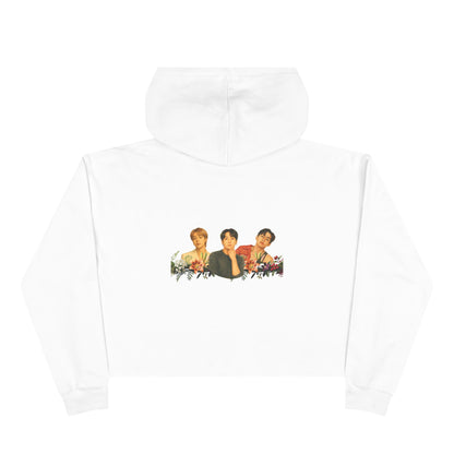Long-sleeve Crop Hoodie: BTS Maknae Beauty Line - Floral Tribute