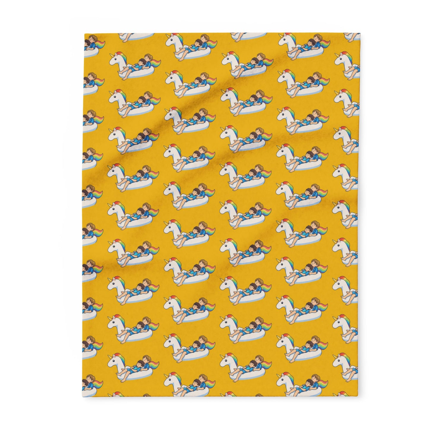 Jimin Jungkook Rainbow Unicorn Fleece Blanket | BTS Bangtan Sonyeondan |  Two Sizes: 30'' × 40'' and 50" × 60" (One-Sided Print)