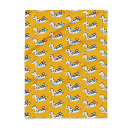 Jimin Jungkook Rainbow Unicorn Fleece Blanket | BTS Bangtan Sonyeondan |  Two Sizes: 30'' × 40'' and 50" × 60" (One-Sided Print)