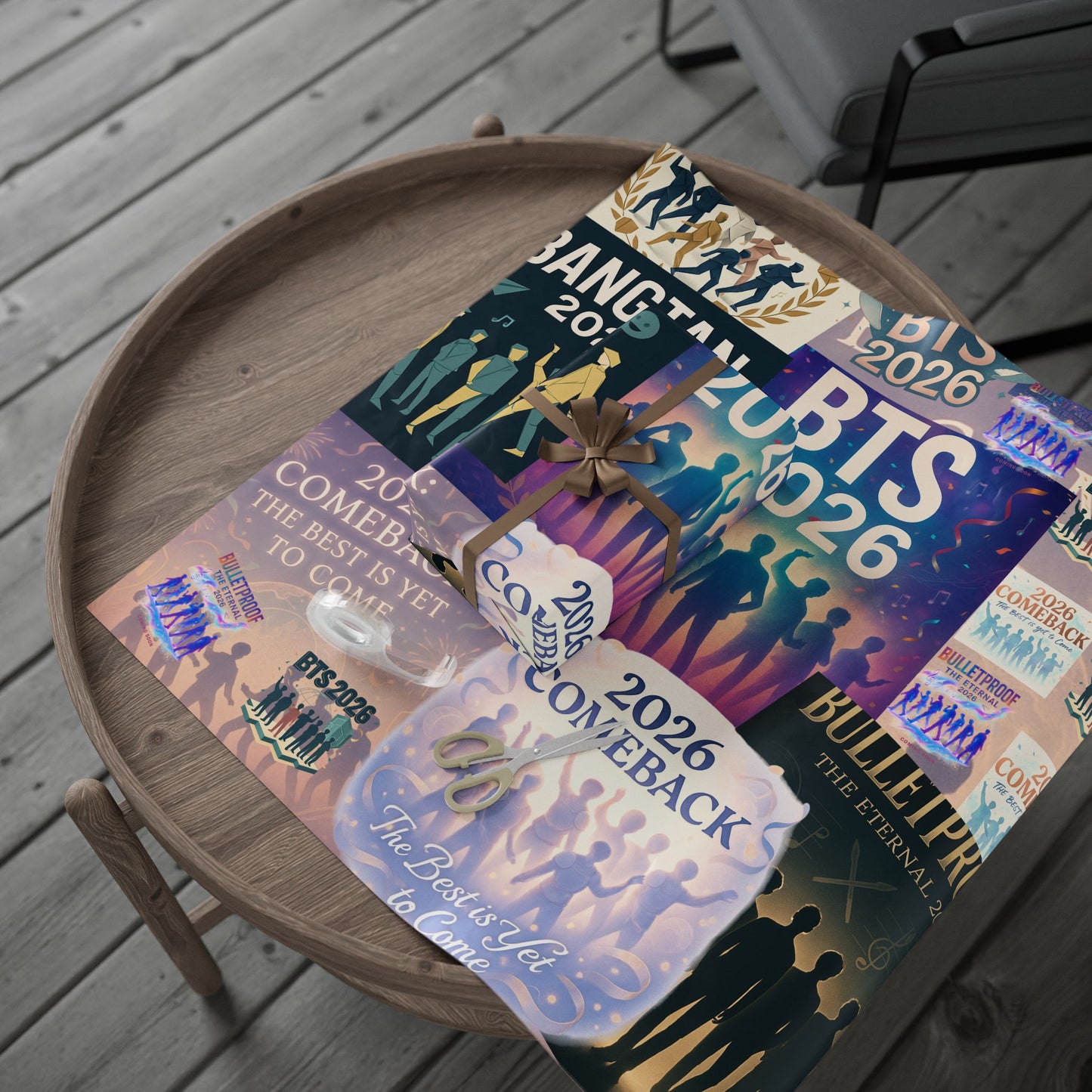 Gift Wrapping Paper - 2026 BTS Comeback Posters Design | Bangtan Sonyeondan | Seasonal, gift giving, K-pop fan, Army gift