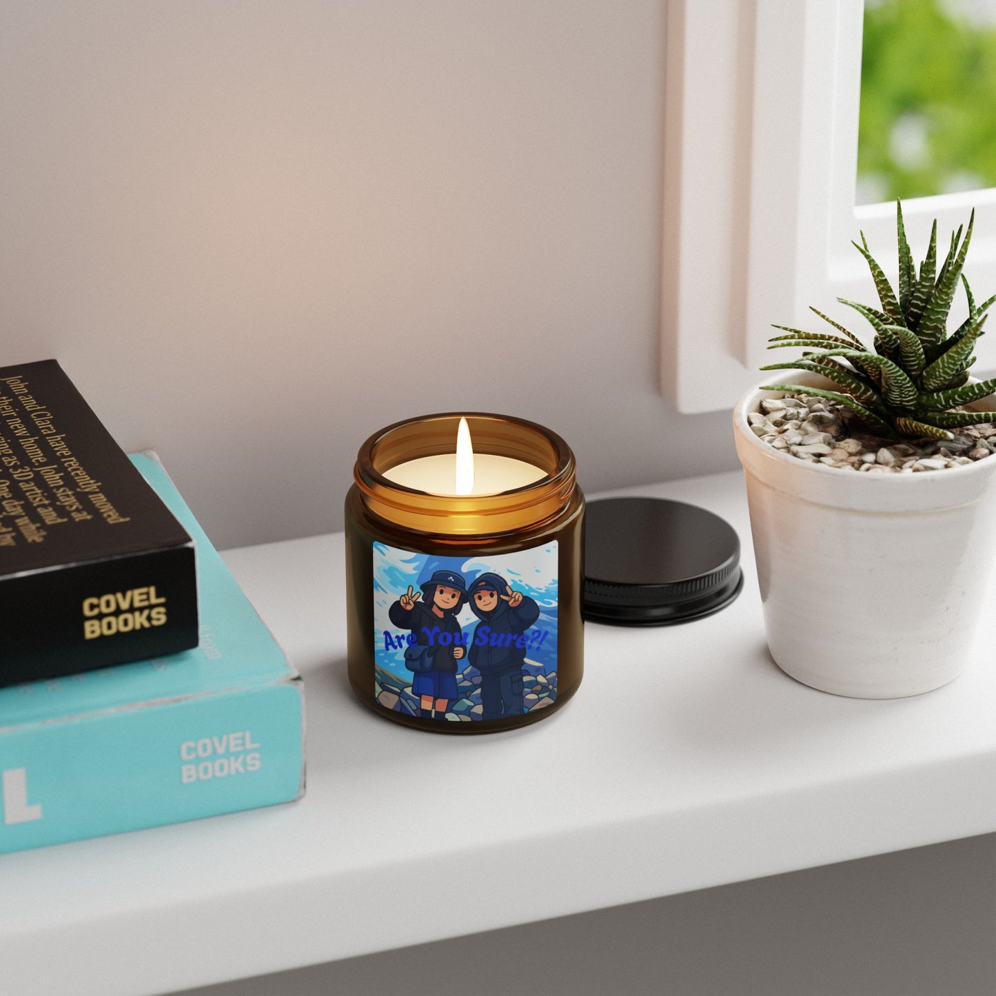Scented Soy Candle - "Are You Sure?!" (4 oz, amber jar) | BTS Bangtan Sonyeondan, AYS2, 3 fragrances plus unscented options