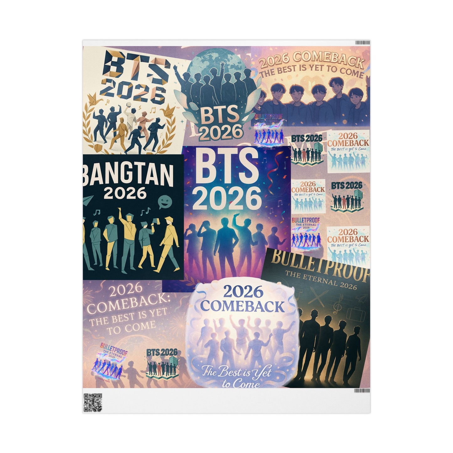 Gift Wrapping Paper - 2026 BTS Comeback Posters Design | Bangtan Sonyeondan | Seasonal, gift giving, K-pop fan, Army gift