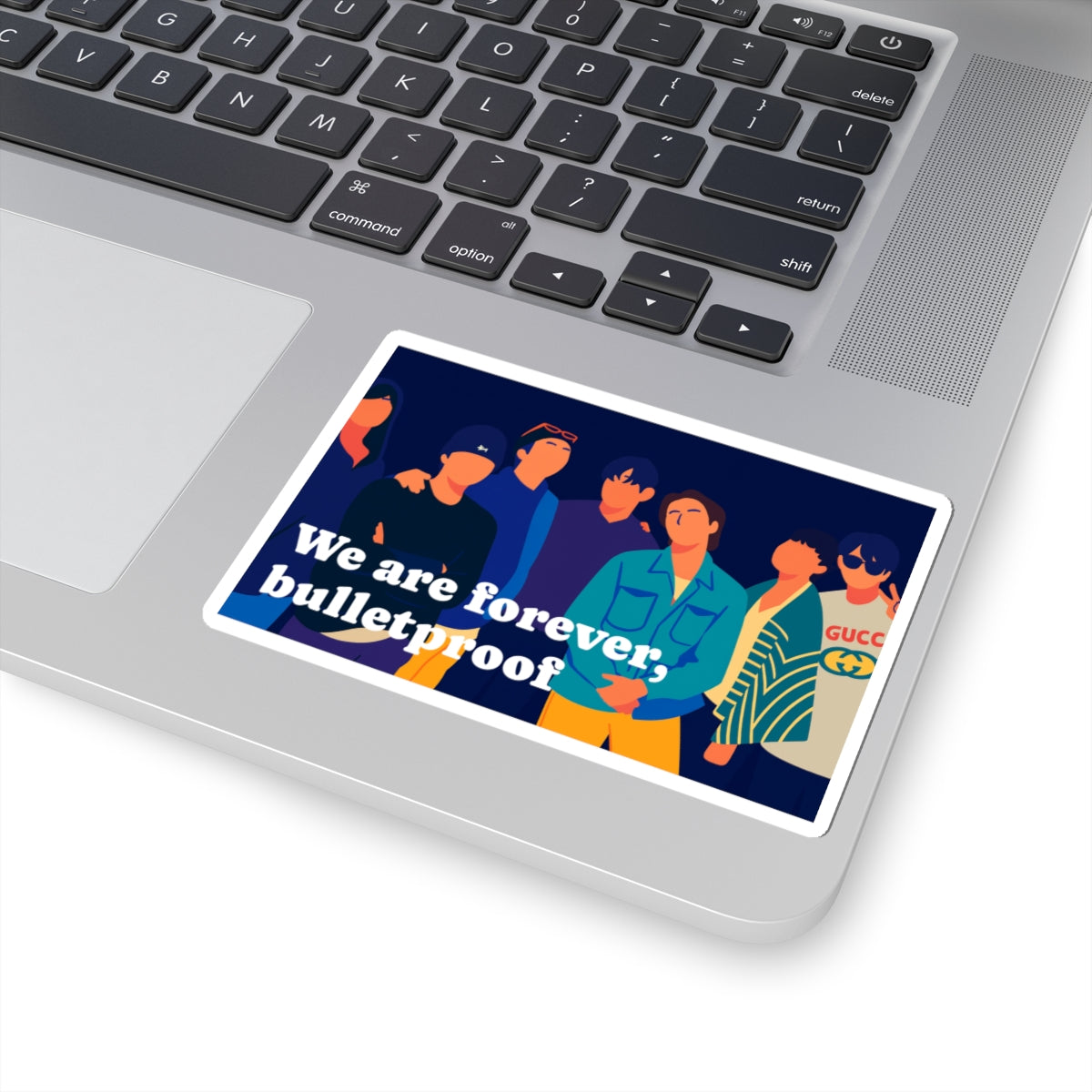 BTS OT7 Sticker: "We Are Forever, Bulletproof" Group Illustration