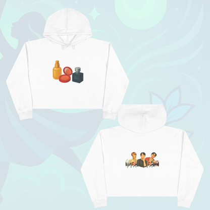 Long-sleeve Crop Hoodie: BTS Maknae Beauty Line - Floral Tribute