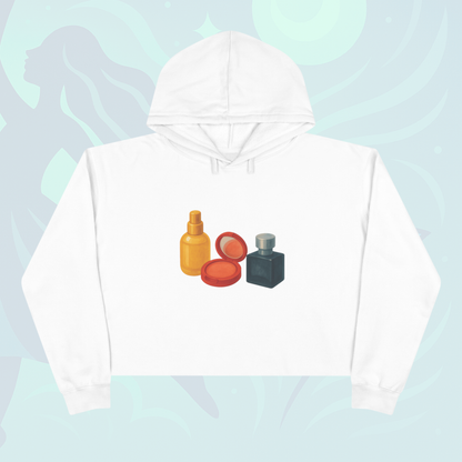 Long-sleeve Crop Hoodie: BTS Maknae Beauty Line - Floral Tribute