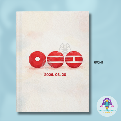 BTS 2026 Comeback Countdown Hardcover Journal, Lined Notebook | Subtle K-Pop Stationary Aesthetic