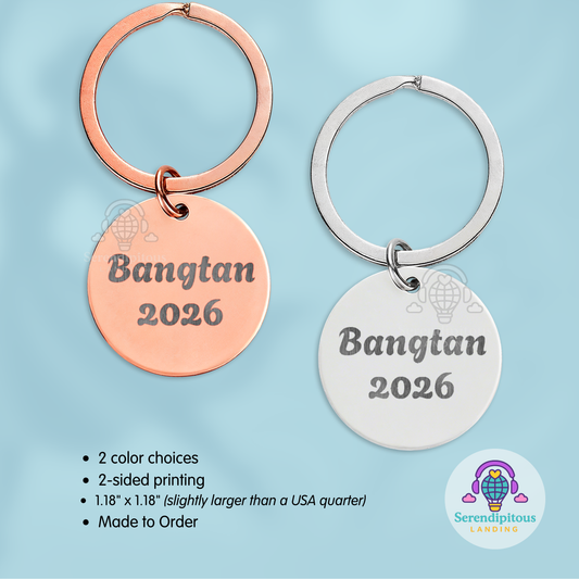 Bangtan 2026 Bulletproof Keychain | Double-Sided BTS ARMY Token