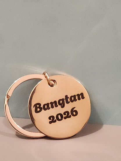 Bangtan 2026 Bulletproof Keychain | Double-Sided BTS ARMY Token