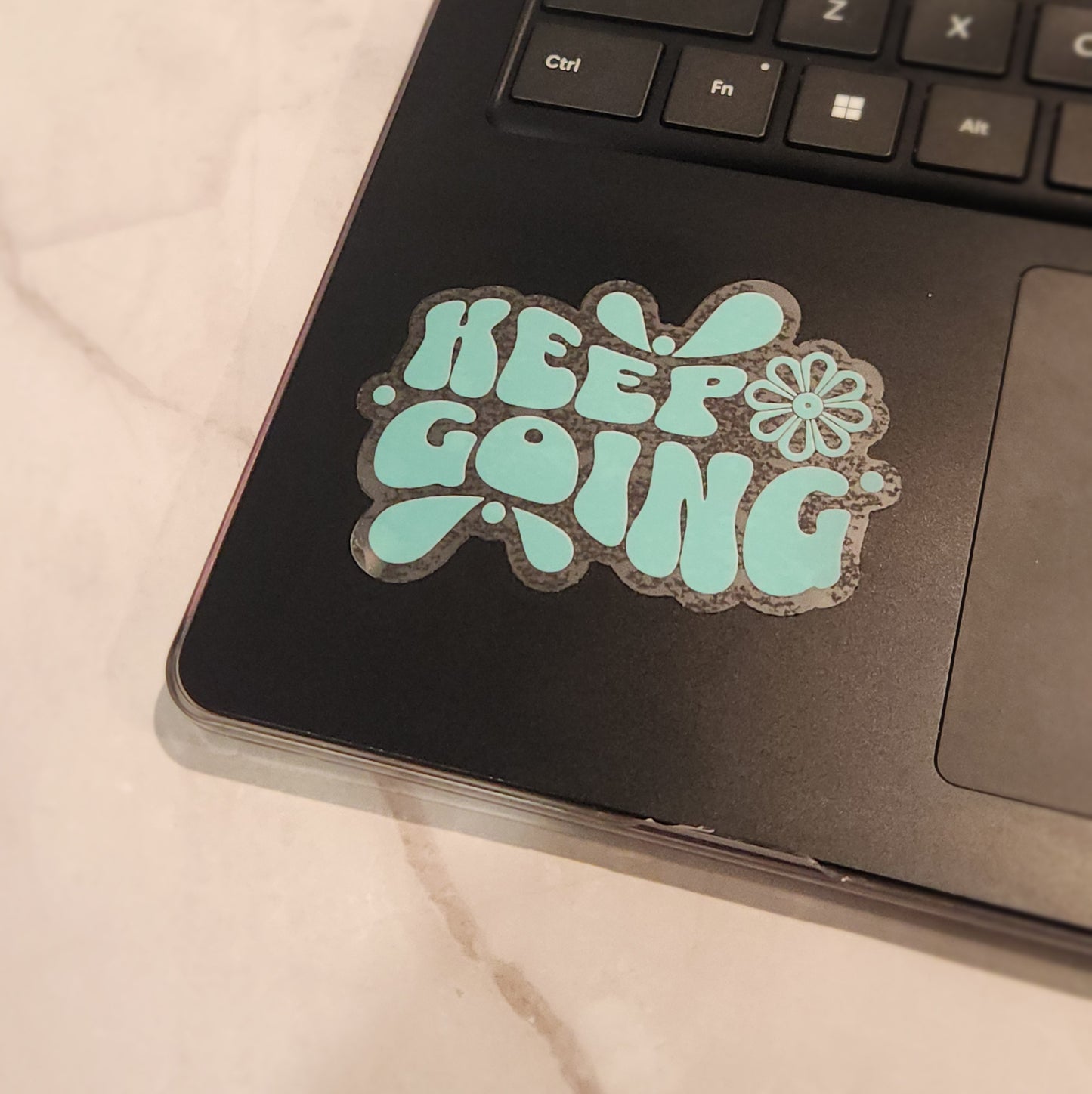 Keep Going Sticker (3", clear vinyl)