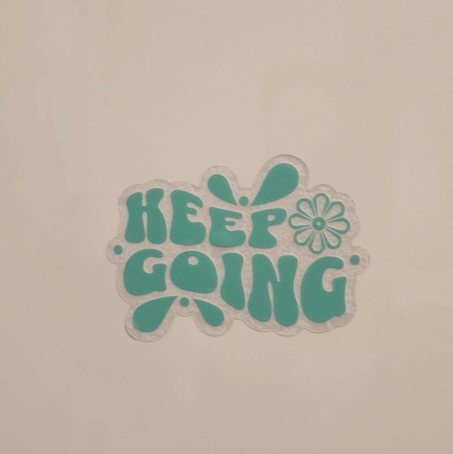 Keep Going Sticker (3", clear vinyl)