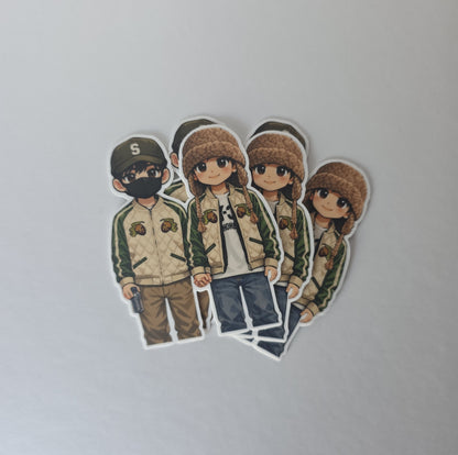 V & Jungkook in Hobi Gear Sticker (3")