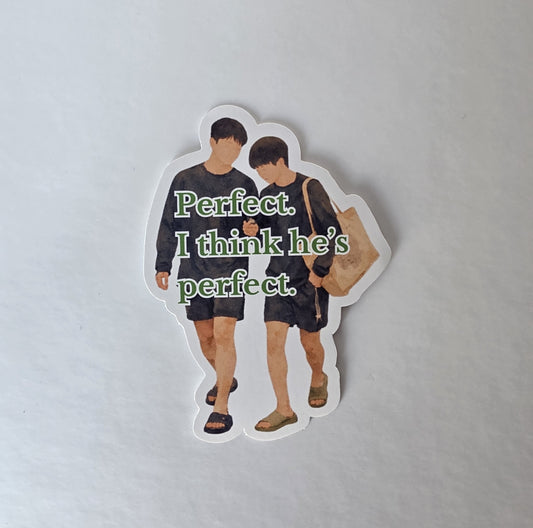 Jimin & Jungkook "Perfect" Sticker (3" height)