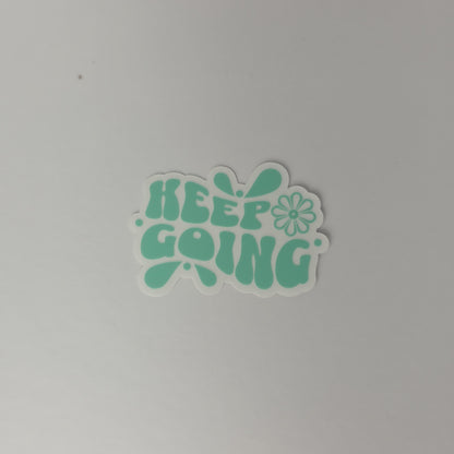 Keep Going Sticker (3", clear vinyl)