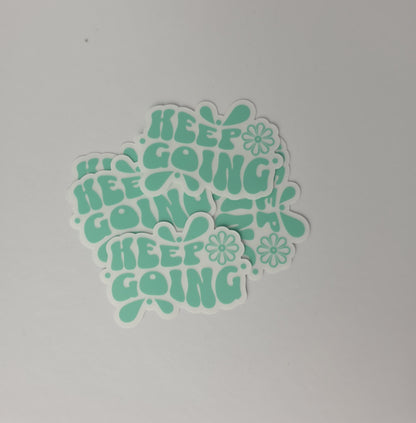 Keep Going Sticker (3", clear vinyl)