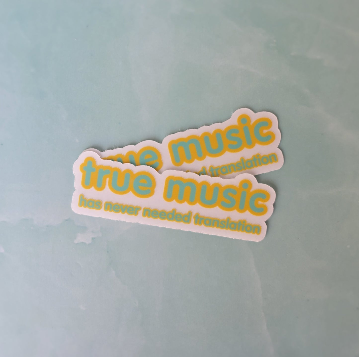 True Music Sticker (clear, 3")