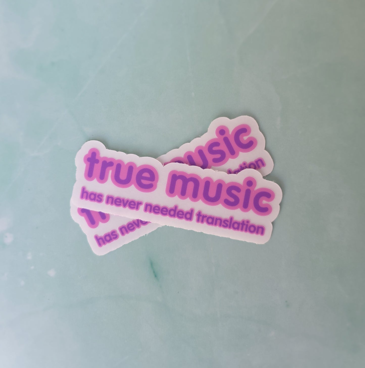 True Music Sticker (clear, 3")