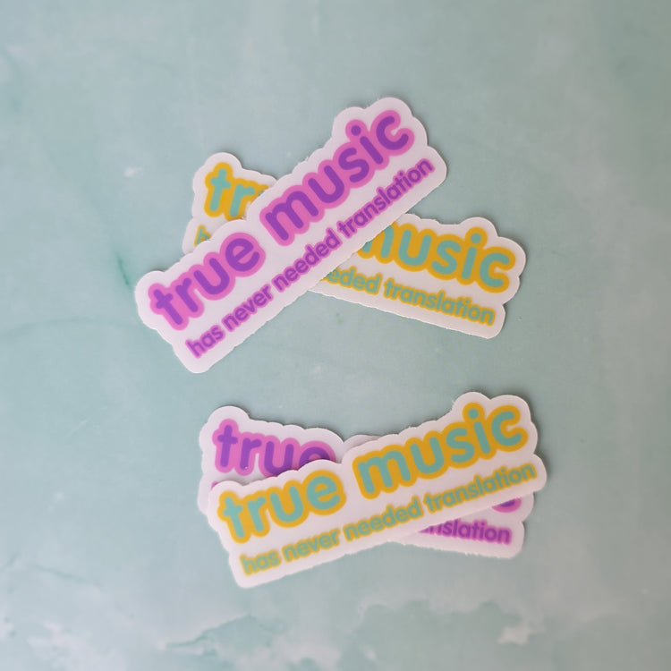 True Music Sticker (clear)