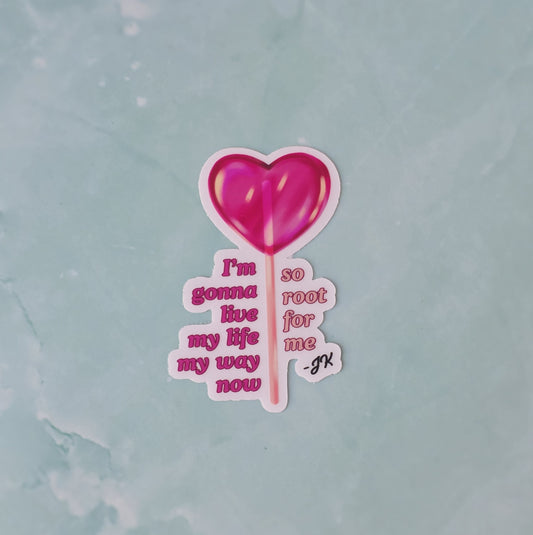 Root for Me Lollipop Sticker