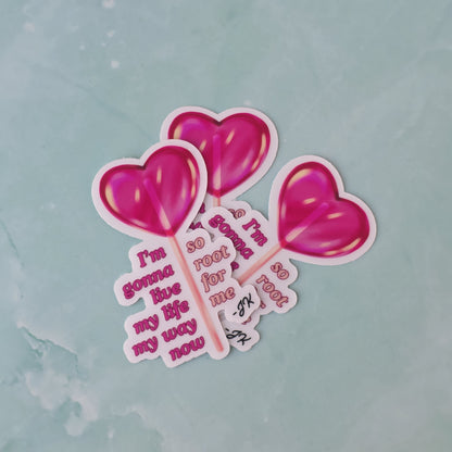 Root for Me Lollipop Sticker