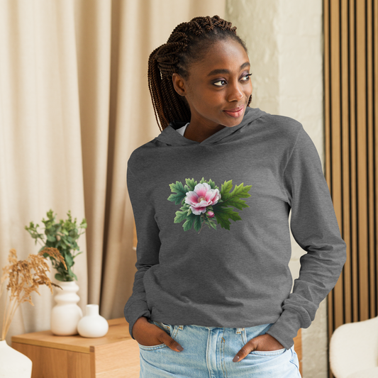 Mugunghwa & Oak Leaf Lightweight Hooded Long-Sleeve (Unisex)
