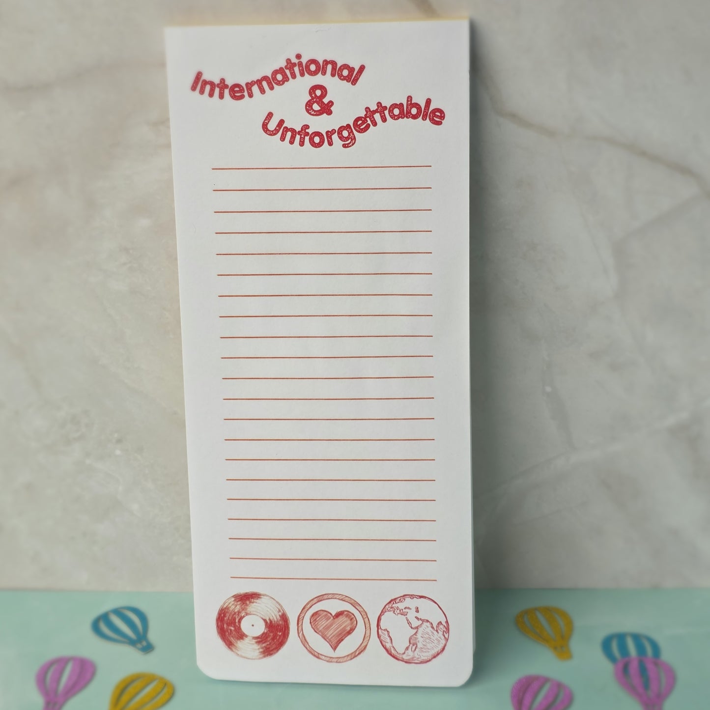 Laureles Internacionales Notepad (3.5” x 8.5”, 50 sheets)