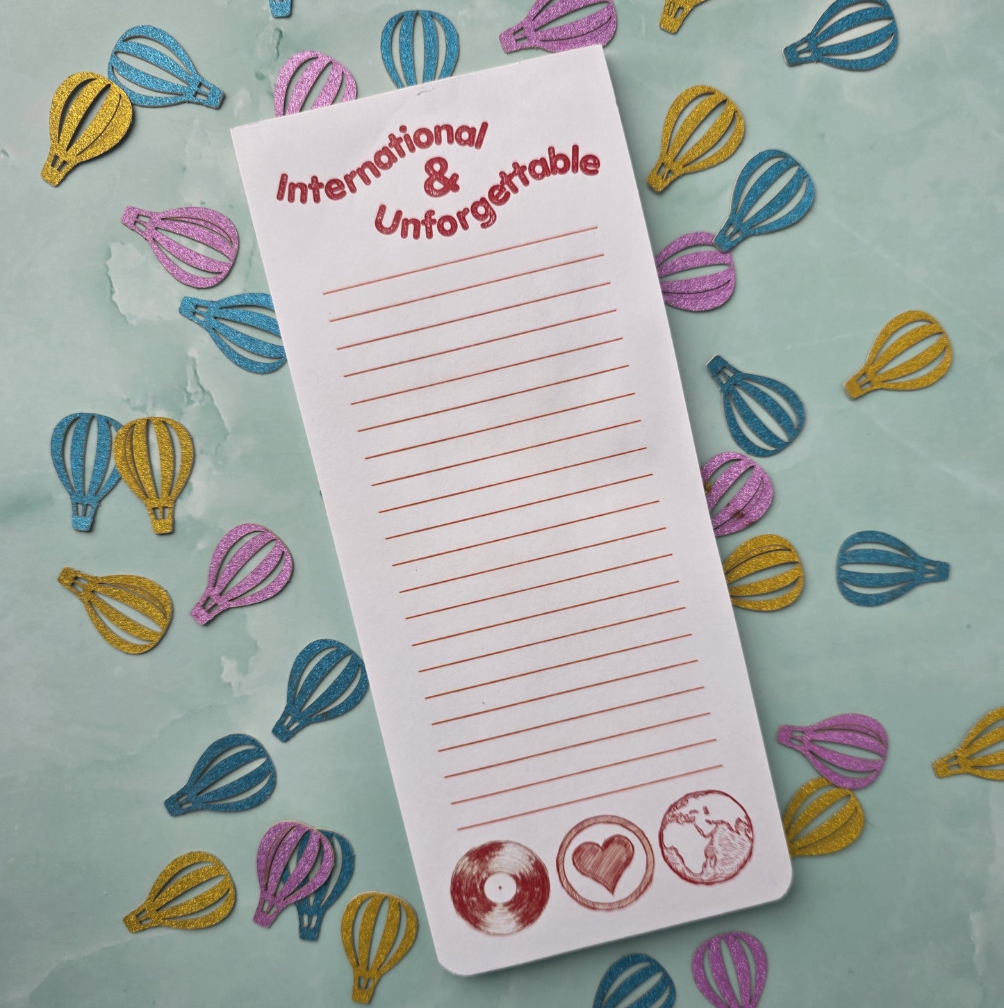 Laureles Internacionales Notepad (3.5” x 8.5”, 50 sheets)