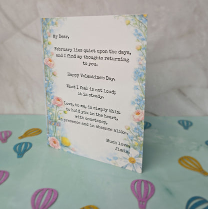 Jimin Valentine Greeting Card (4.25" x 5.5", Unofficial)