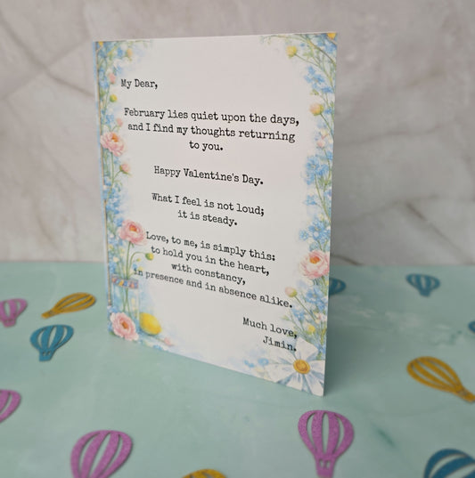 Jimin Valentine Greeting Card (4.25" x 5.5", Unofficial)