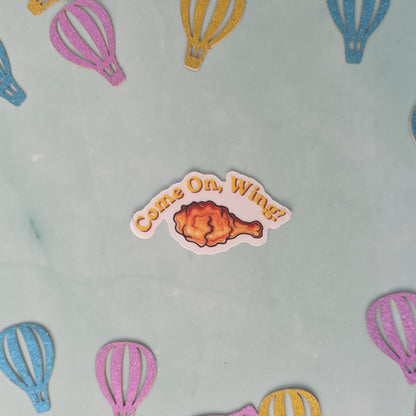 Come On Wing Clear Sticker (2")