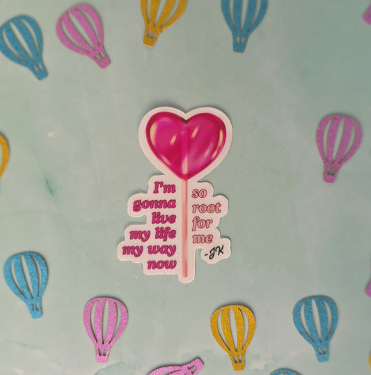 Root for Me Lollipop Sticker