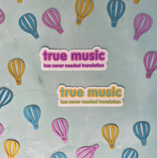 True Music Sticker (clear)