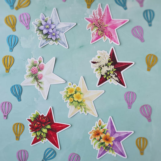 Seven Stars - Vinyl Member Stickers & OT7 Sticker Sheet