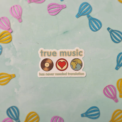True Music Sticker (clear)