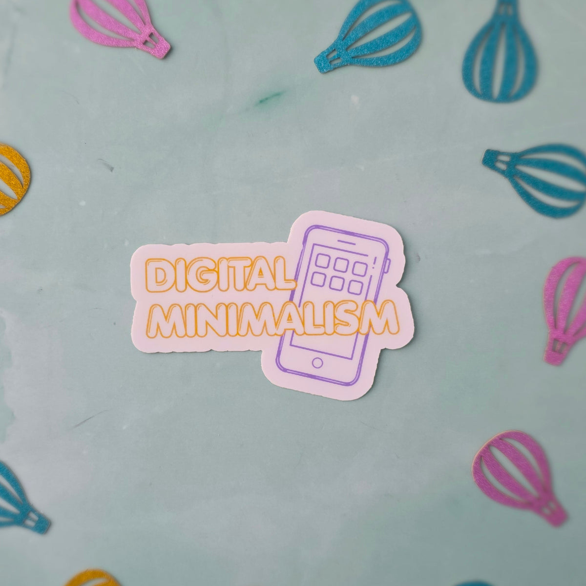 Digital Minimalism Clear Sticker