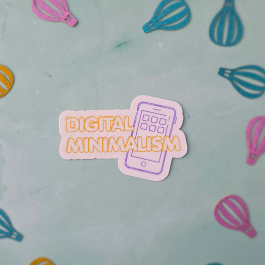 Digital Minimalism Clear Sticker