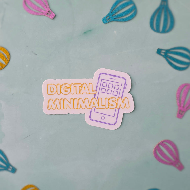 Digital Minimalism Clear Sticker