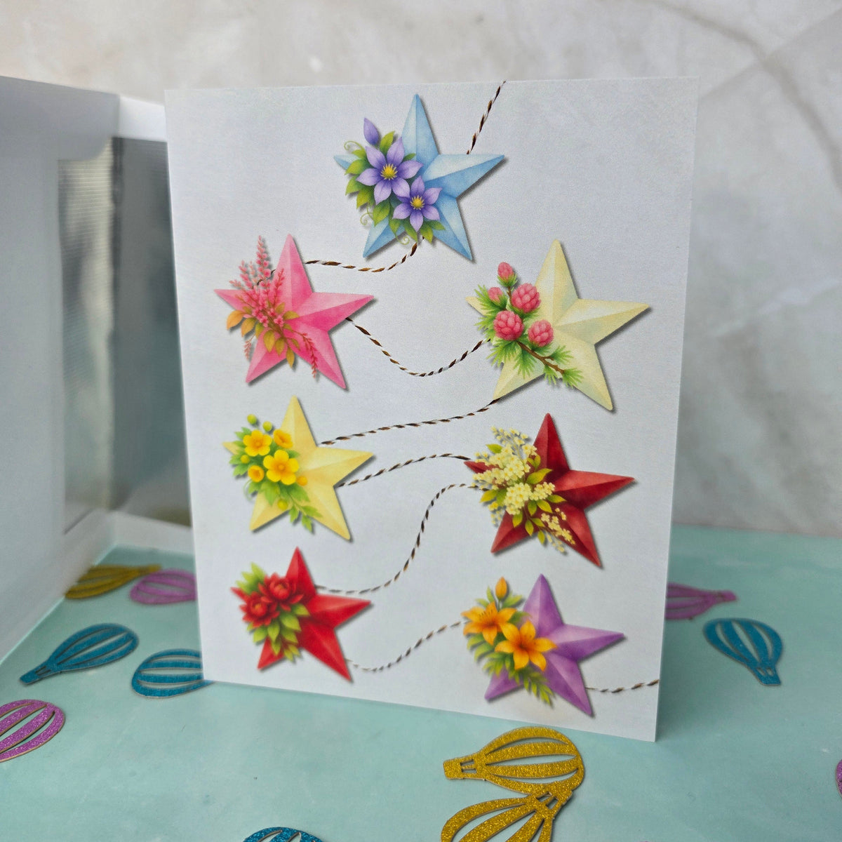Seven Stars Greeting Card (4.25" x 5.5")