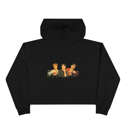 Long-sleeve Crop Hoodie: BTS Maknae Beauty Line - Floral Tribute