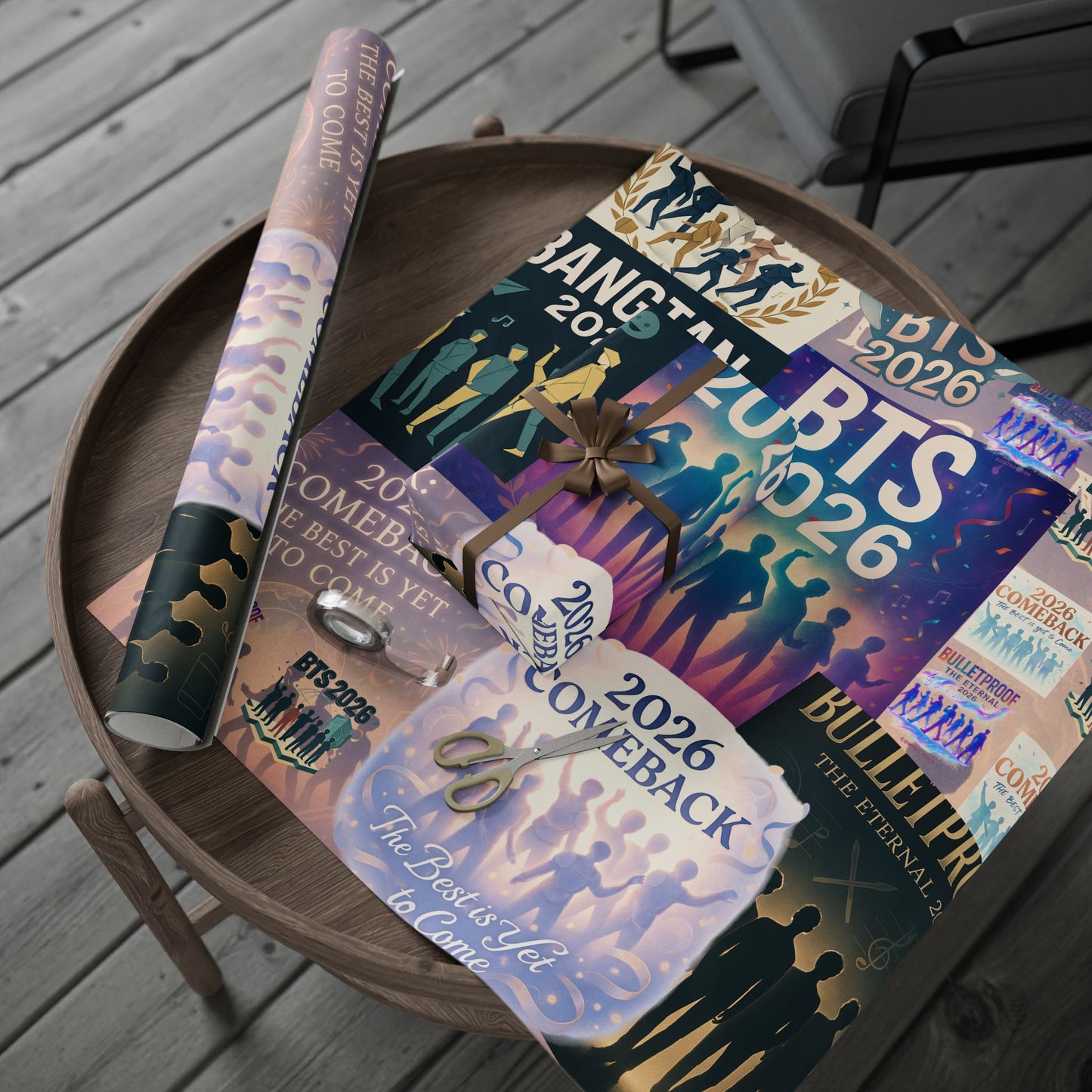 Gift Wrapping Paper - 2026 BTS Comeback Posters Design | Bangtan Sonyeondan | Seasonal, gift giving, K-pop fan, Army gift