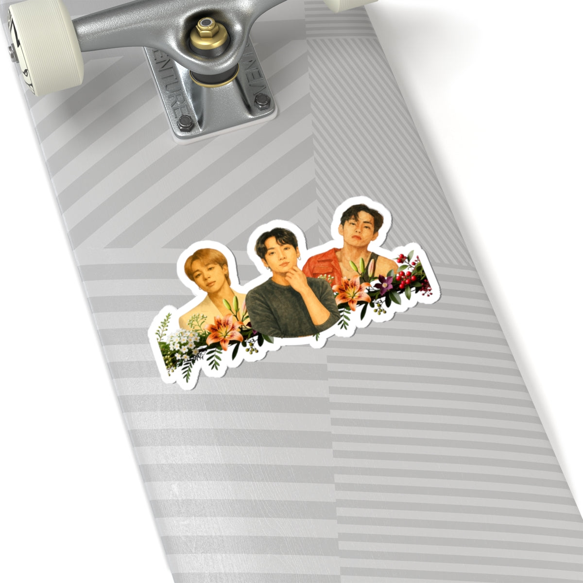 Kiss-Cut Sticker: BTS Maknae Line - Floral Tribute (4" and 6")