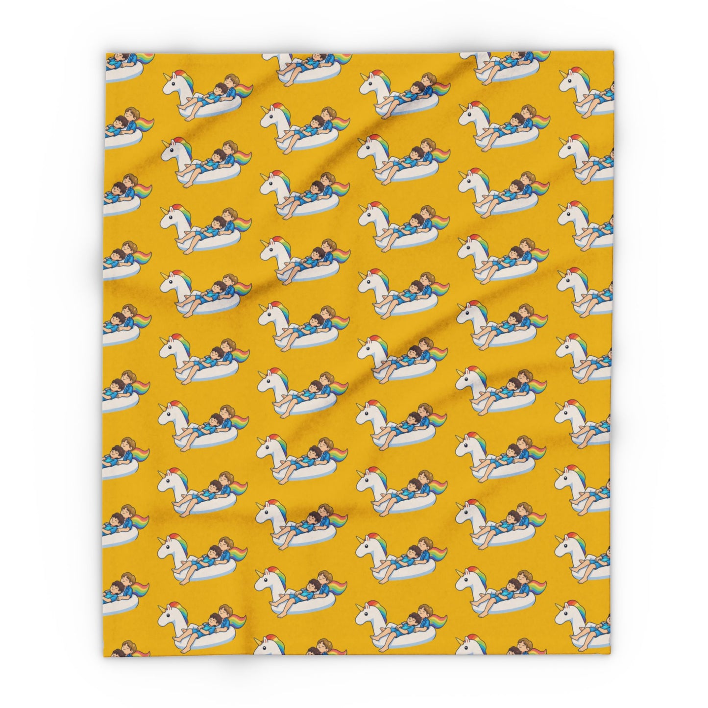 Jimin Jungkook Rainbow Unicorn Fleece Blanket | BTS Bangtan Sonyeondan |  Two Sizes: 30'' × 40'' and 50" × 60" (One-Sided Print)