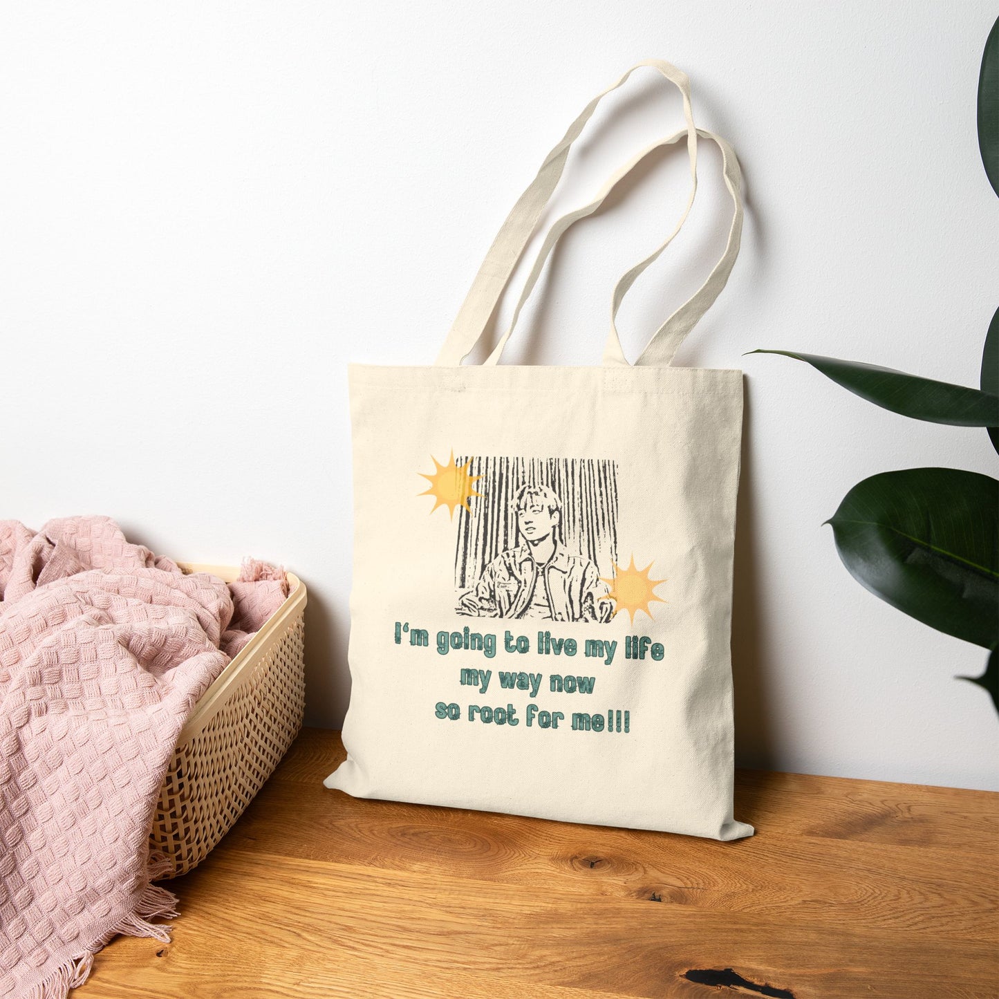 Root for Me Cotton Tote Bag